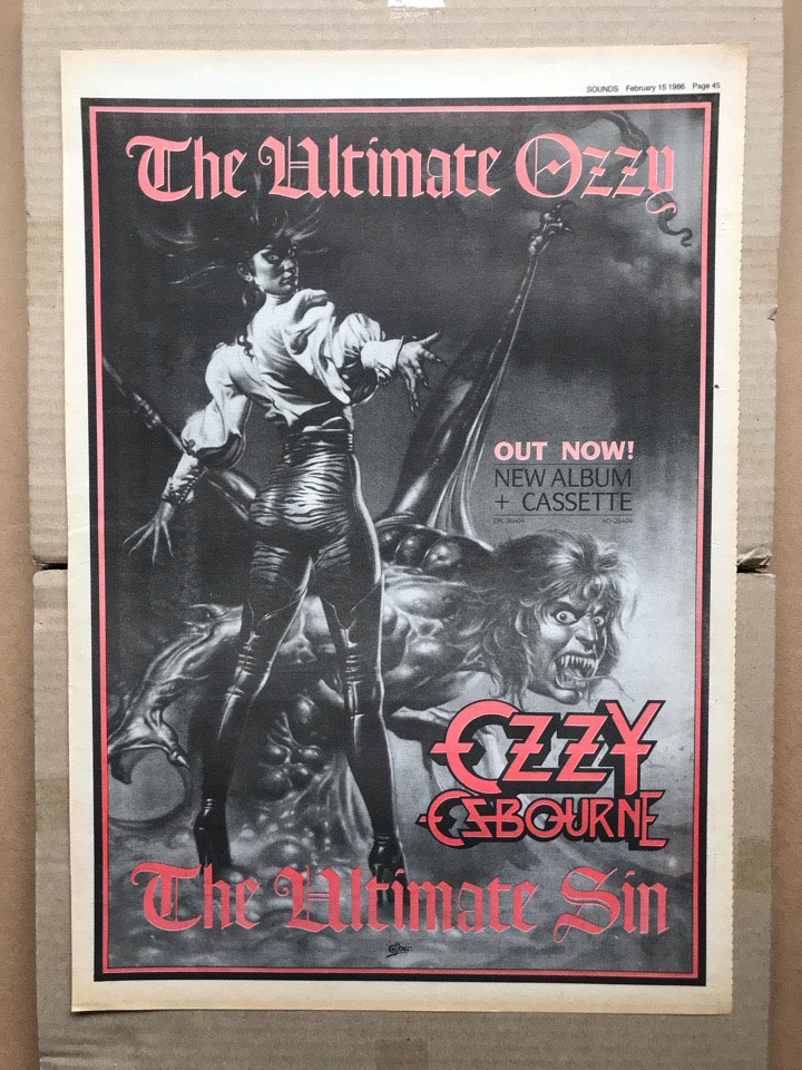 ozzy osbourne ultimate sin poster