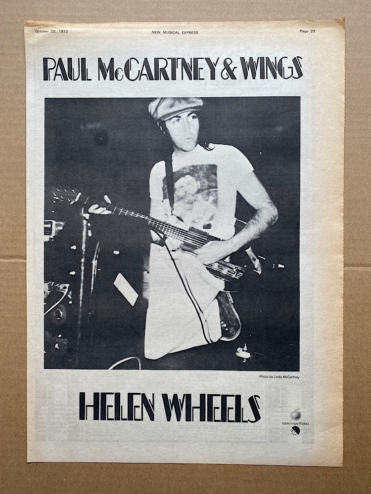 Helen wheels by Paul Mccartney And Wings, Poster / Display with