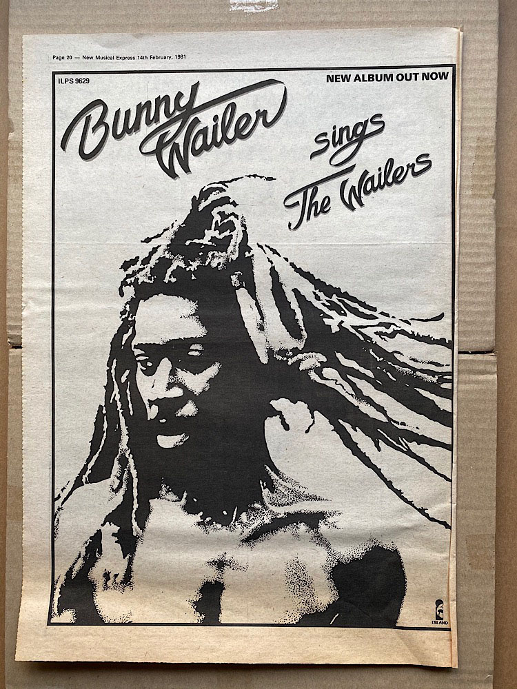 BUNNY WAILER - SINGS THE WAILERS - Poster / Display