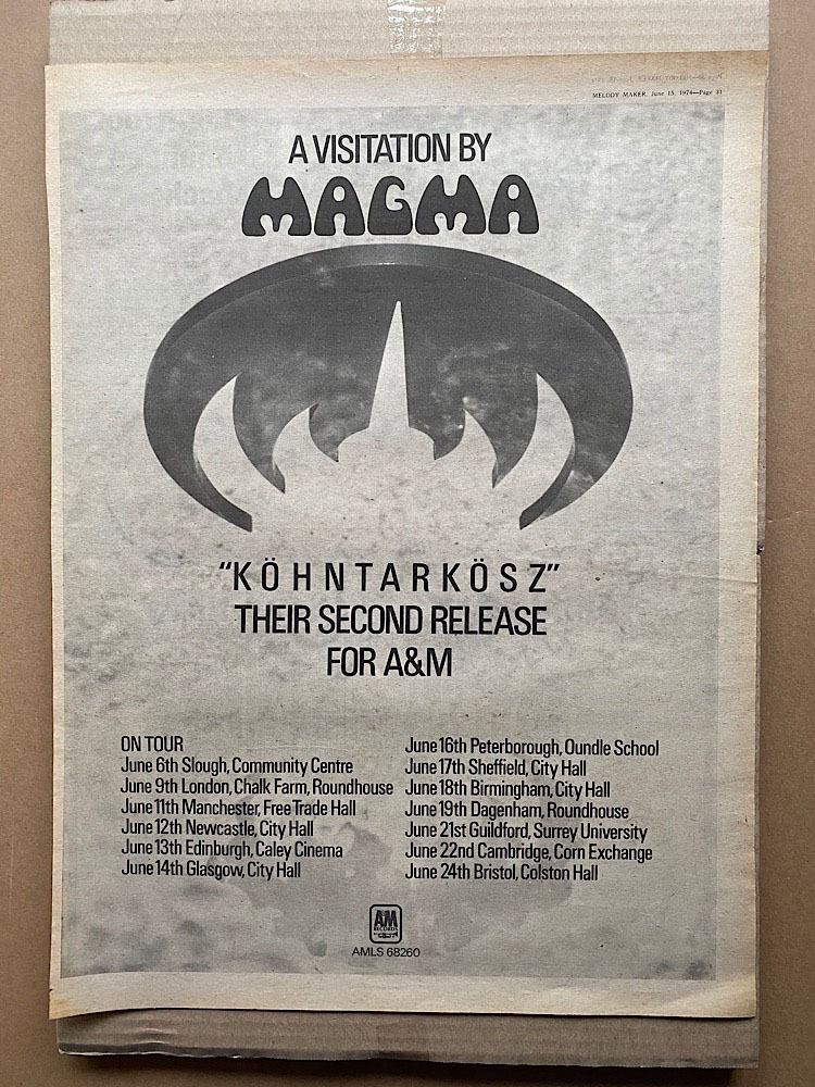 MAGMA - KOHNTARKOSZ - Poster / Display