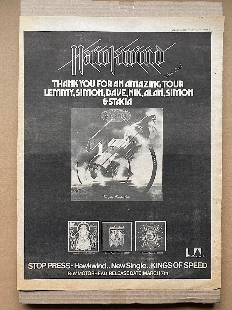 HAWKWIND - HALL OF THE MOUNTAIN GRILL - Poster / Affiche