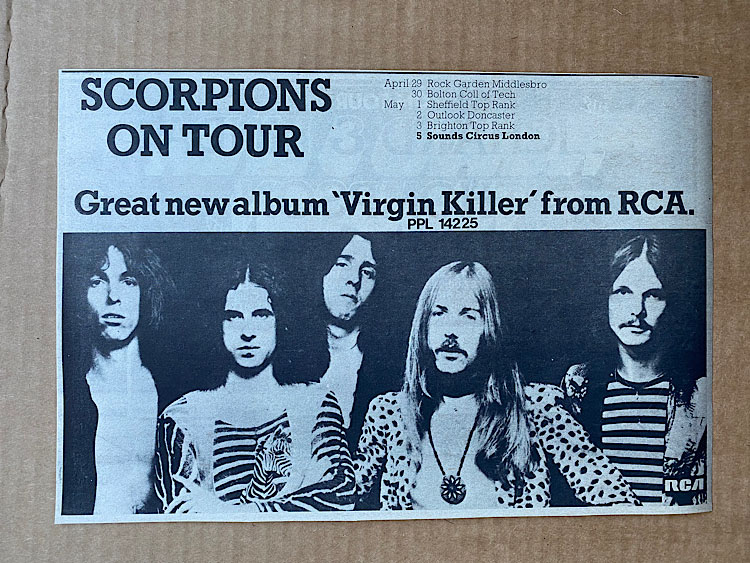 scorpions virgin killer tour