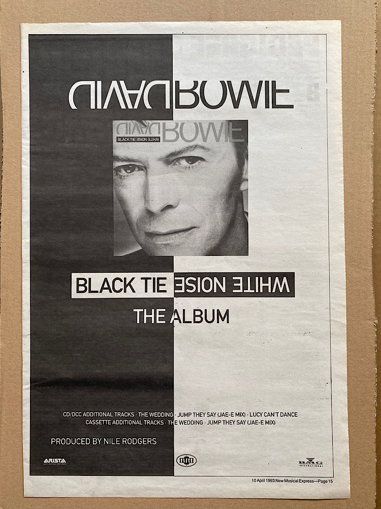 DAVID BOWIE black tie/white noise